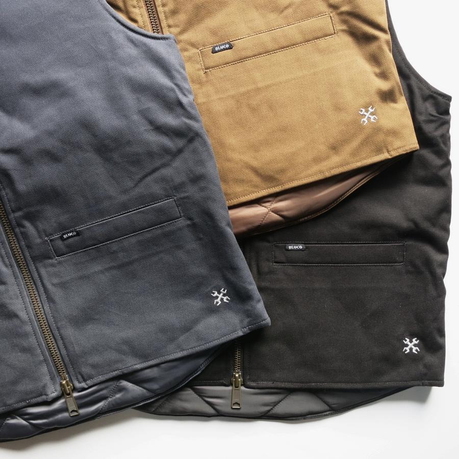 BLUCO（ブルコ） BLUCO 155-35-012 V NECK DUCK VEST Vネック ダック