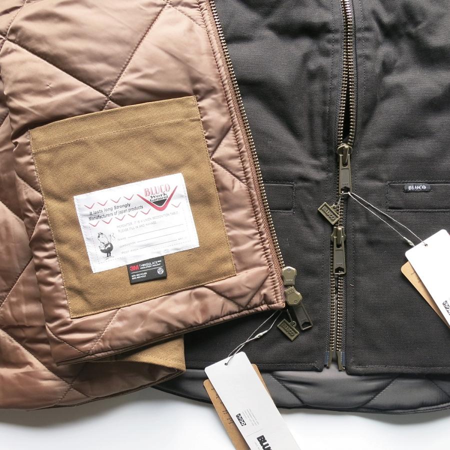 BLUCO（ブルコ） BLUCO 155-35-012 V NECK DUCK VEST Vネック ダック