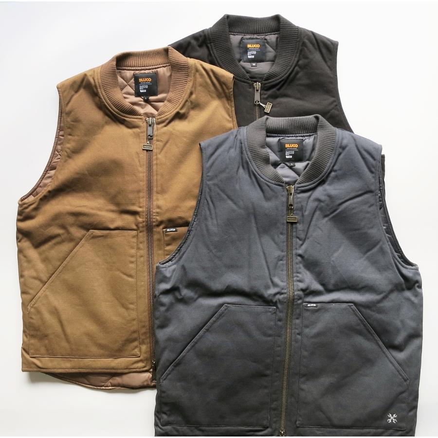 BLUCO（ブルコ） BLUCO 155-35-013 RIB COLLAR DUCK VEST リブカラー