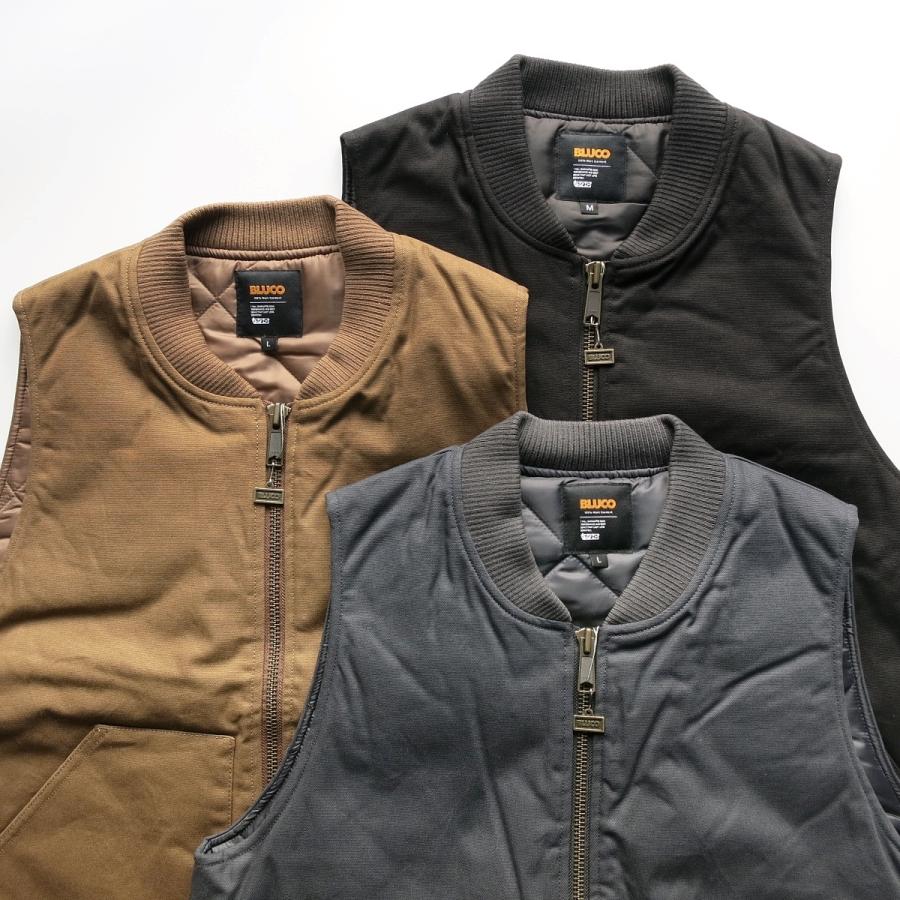 BLUCO（ブルコ） BLUCO 155-35-013 RIB COLLAR DUCK VEST リブカラー