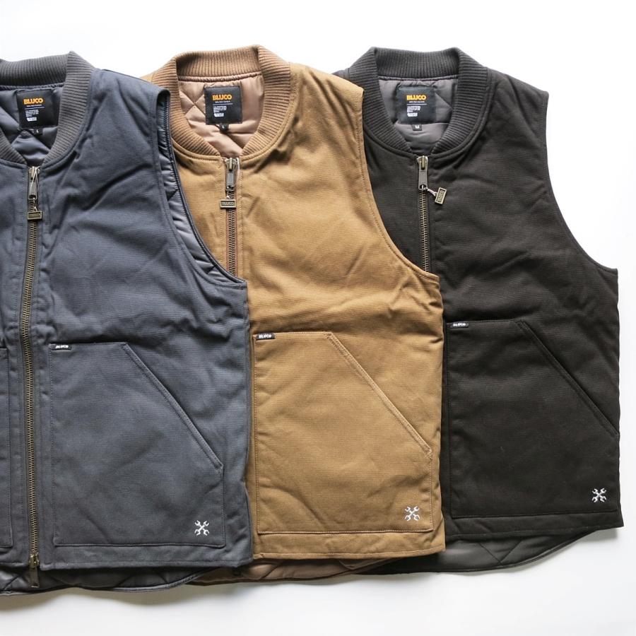 BLUCO（ブルコ） BLUCO 155-35-013 RIB COLLAR DUCK VEST リブカラー