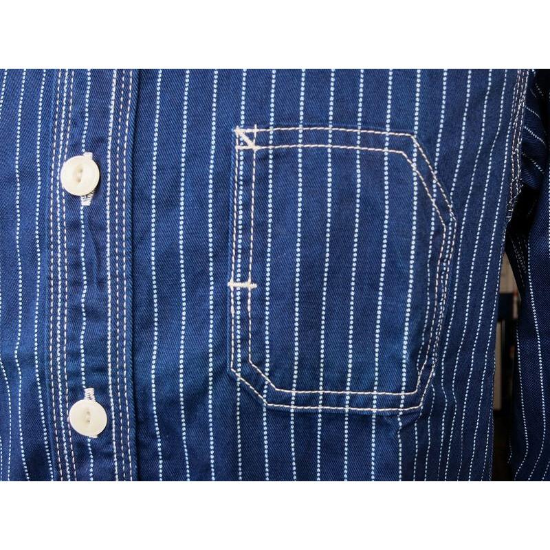 UES（ウエス） 500954 WORK SHIRT ワークシャツ WABASH STRIPE