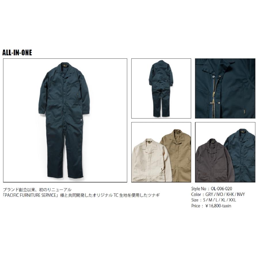 BLUCO ブルコ OL-006-020 ALL-IN-ONE オールインワン カバーオール 4color GRY / IVO / KHK / NVY / 杢GRAY ツナギ｜goodstandard1998｜20