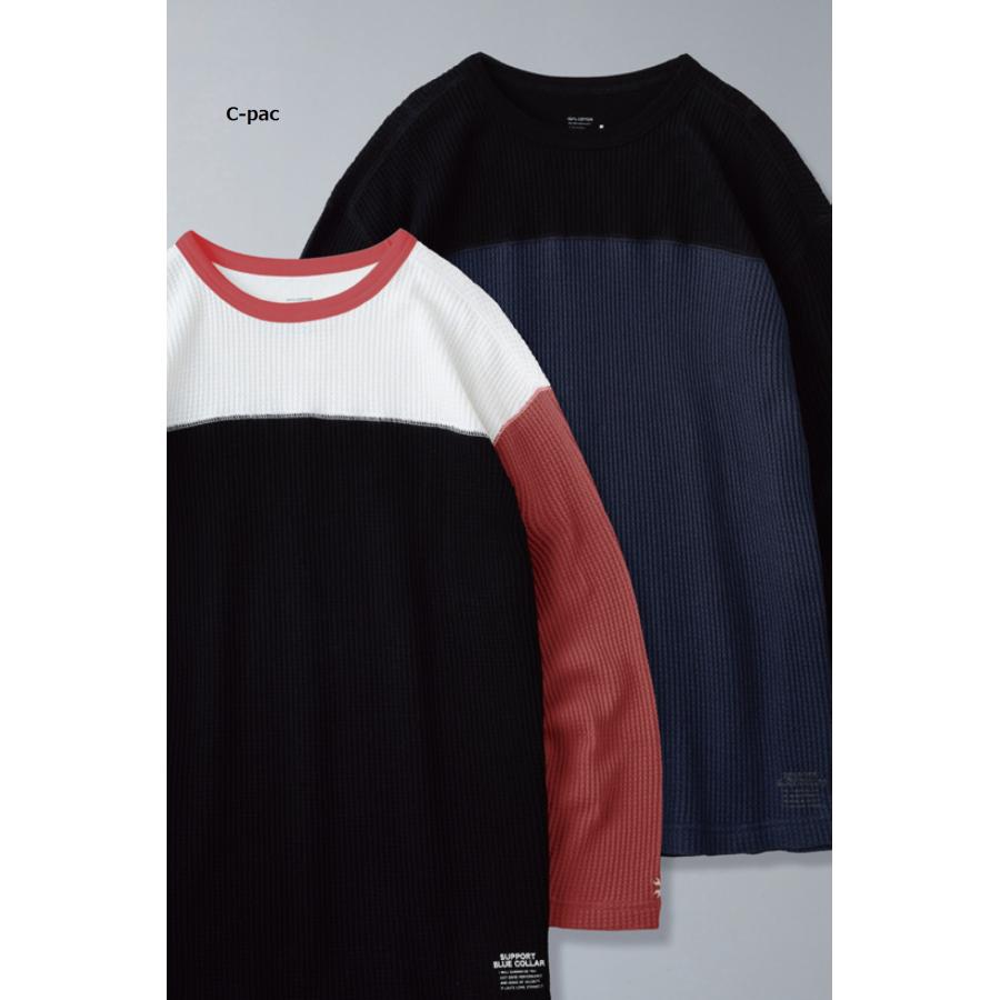 BLUCO ブルコ OL-018-022 2PAC THERMAL SHIRTS - football - 2パック サーマルシャツ フットボール A.B.C-Pac 長袖 9分丈｜goodstandard1998｜06