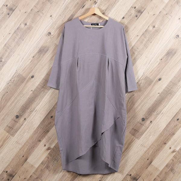 可愛い体型カバーワンピース ミディアム丈 おしゃれ ゆったり 長袖 メール便のみ送料無料2 C Aultop 233 グッズタウン 通販 Yahoo ショッピング