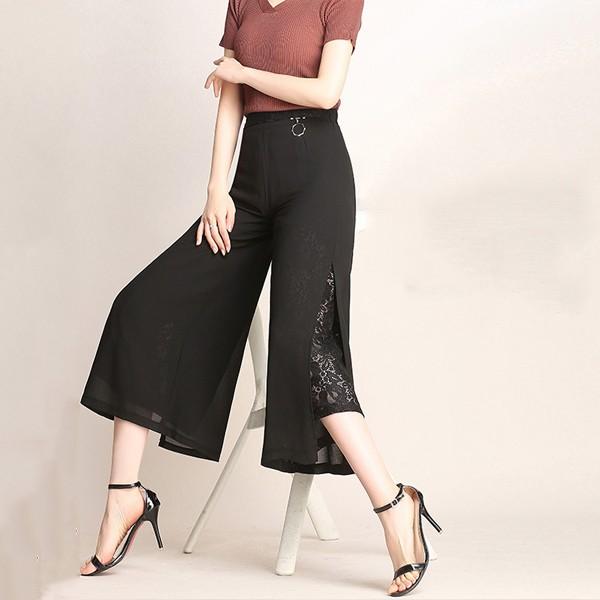 新着商品 ワイドパンツ 春 夏 レディース ガウチョ レース シフォン ワイド Ku Benefit Planning Com