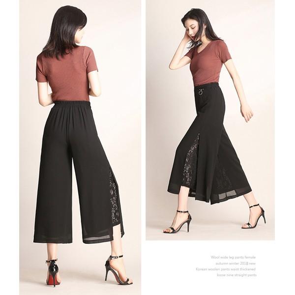 ワイドパンツ レディース シフォン パンツ ワイド レース ボトムス ロング丈 シフォンパンツ レースパンツ メール便のみ送料無料2 9月日から30日入荷予定 C Lpts 091 グッズタウン 通販 Yahoo ショッピング