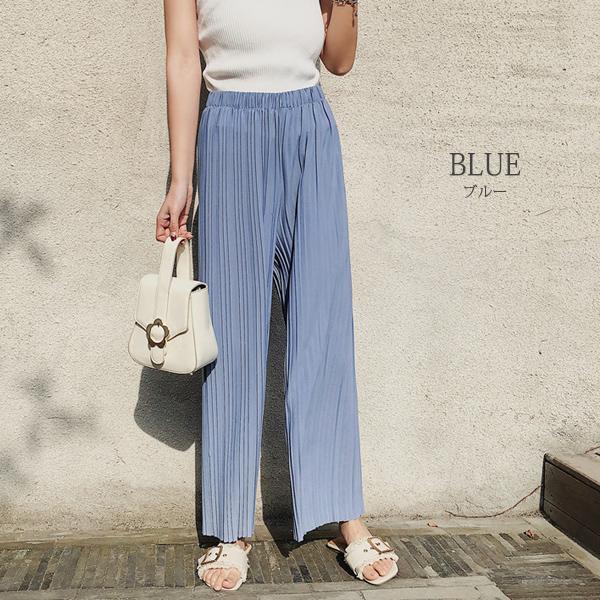 ワイドパンツ レディース プリーツ パンツ ボトムス ウエストゴム 楽ちん 上品 送料無料 |  | 15