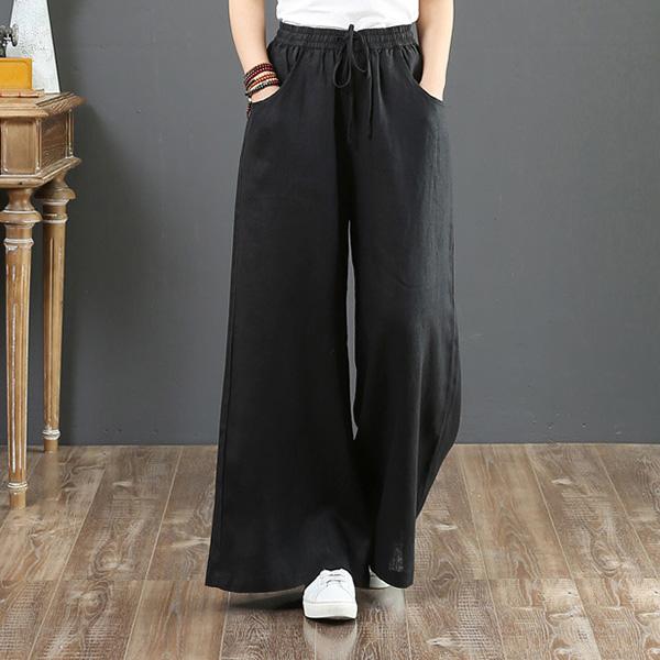 【今だけクーポンで30%OFF】ワイドパンツ レディース 綿麻 ボトムス 麻混 ガウチョ ゆったり 体型カバー 送料無料 爆買 |  | 07