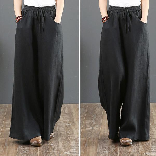 【今だけクーポンで30%OFF】ワイドパンツ レディース 綿麻 ボトムス 麻混 ガウチョ ゆったり 体型カバー 送料無料 爆買 |  | 08