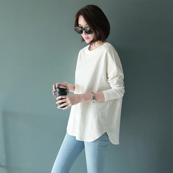カットソー ロングtシャツ レディース ゆったり ラウンドカット トップス クルーネック ロンt 長袖 やわらか メール便のみ送料無料2 5月1日から10日入荷予定 C Ltop 291 グッズタウン 通販 Yahoo ショッピング