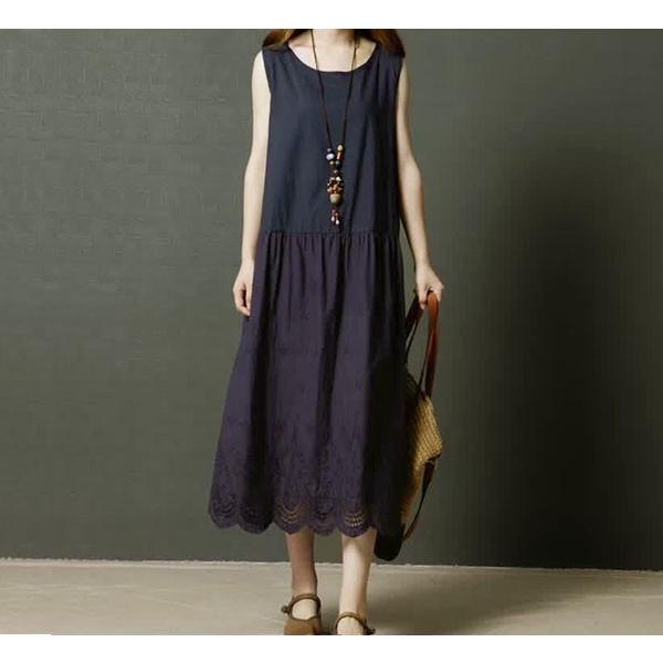 切替刺繍ワンピース 体型カバー ノースリーブ 薄手 ゆるい 夏 レディースメール便のみ送料無料2 11月日から30日入荷予定 C Sltop 267 グッズタウン 通販 Yahoo ショッピング