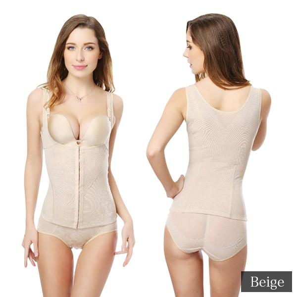 バストサポート付きベージュコルセット バストサポート付きベージュコルセット