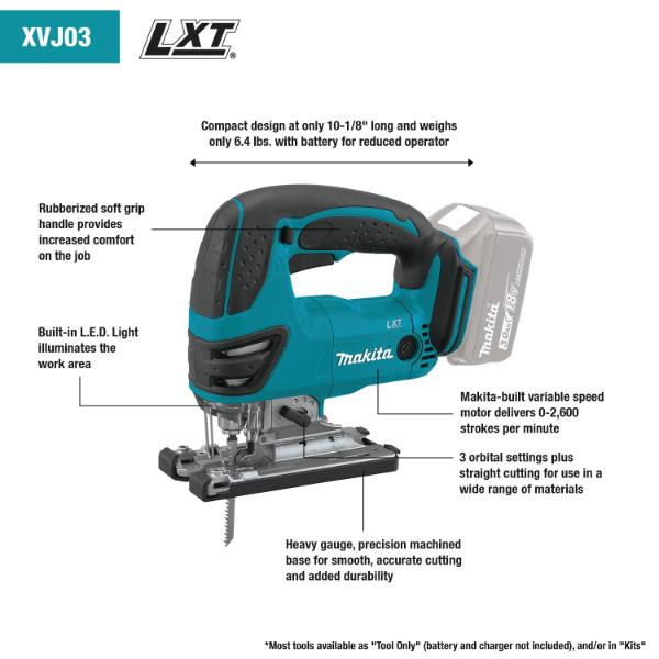 マキタ（makita） XVJ03Z 18V ジグソー 充電式 本体のみ JV180D 同等品 
