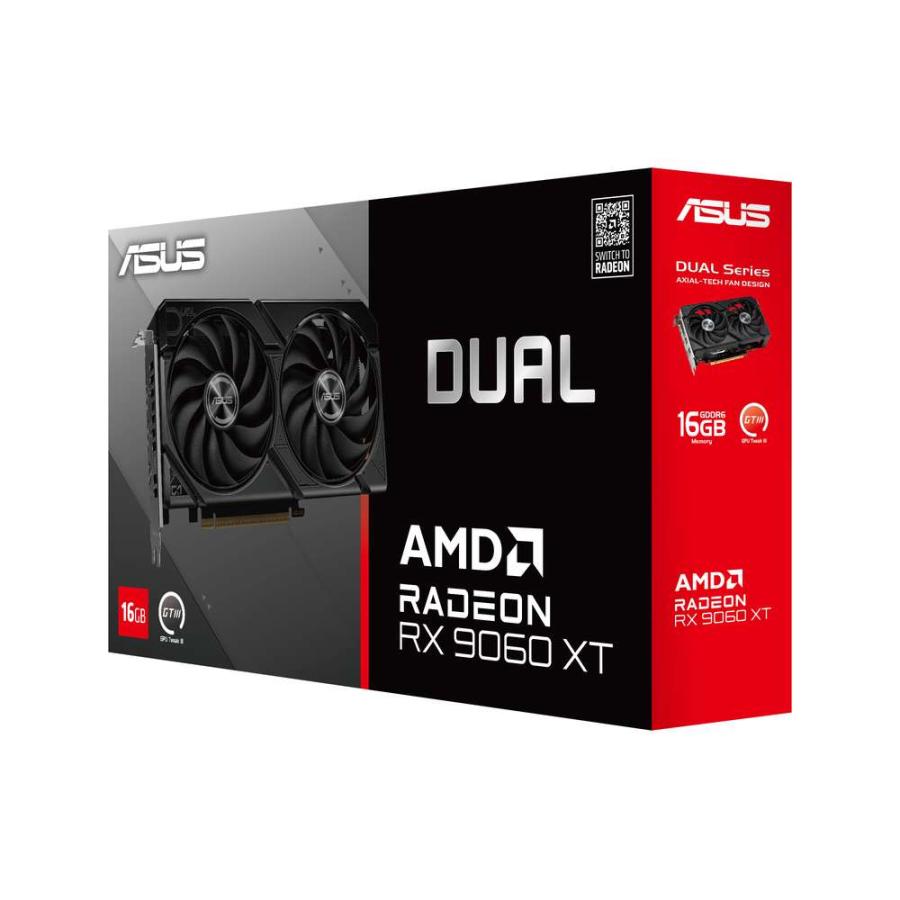 ASUS Dual Radeon RX 9060 XT 16GB GDDR6 AMD XT搭載「DUAL