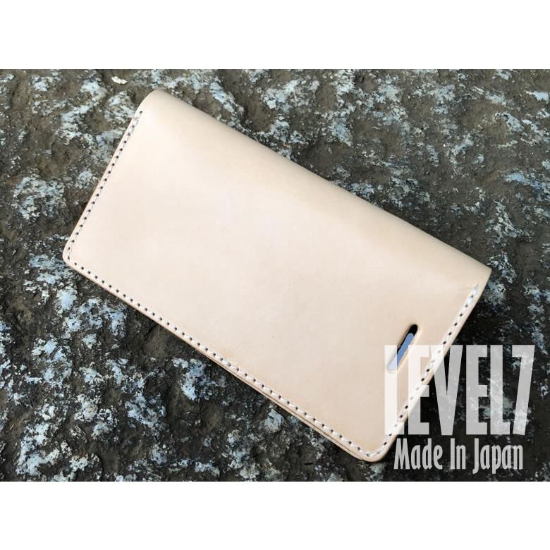 LEVEL7 各種 iPhoneに対応 手帳型iPhoneケース ナチュラル 本革レザー