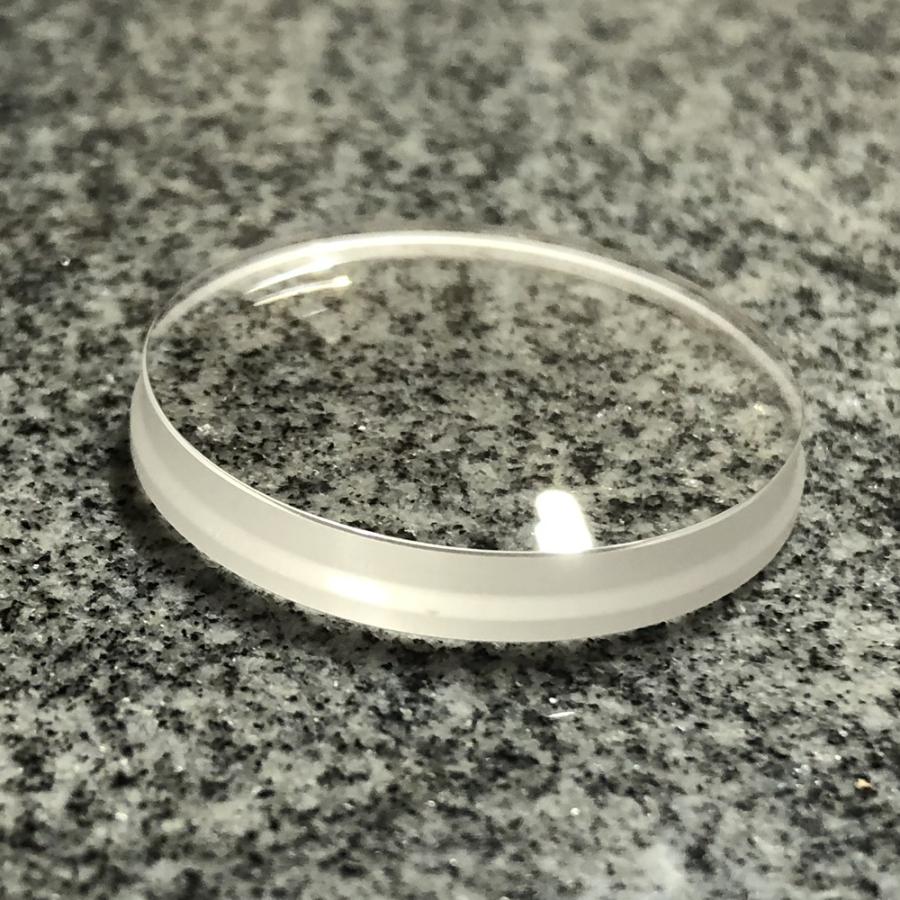 【SEIKO MOD カスタムパーツ】サファイアクリスタル ダブルドーム風防 無反射/レッドARコーティング ベベル エッジ なし LEVEL7の画像