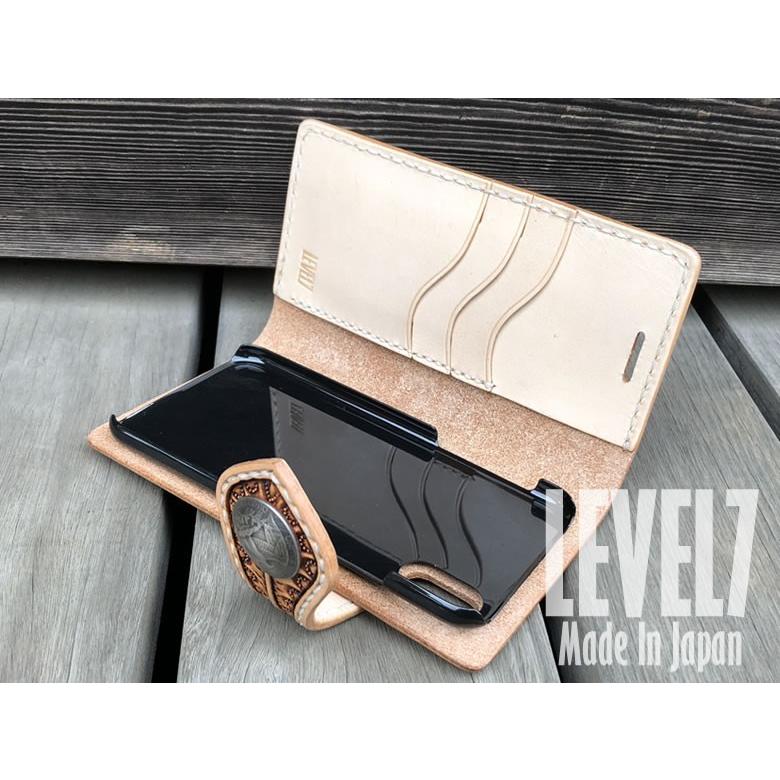 LEVEL7 日本製のハンドメイド 各種iPhoneに対応 iPhoneケース 手帳型