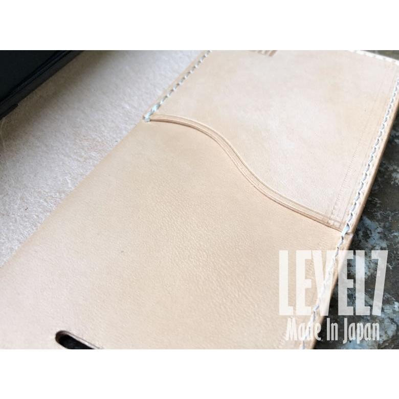 LEVEL7 各種 iPhoneに対応 手帳型iPhoneケース ナチュラル 本革 イタリアンレザー ヌメ革を使用 ハンドメイド 日本製 IPIT-SS