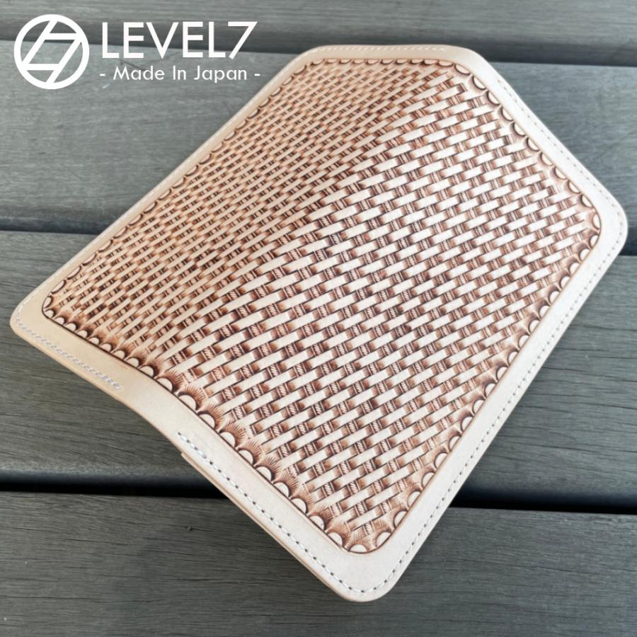 日本製】 長財布/ハンドメイド ナチュラル カービング 高品質レザー