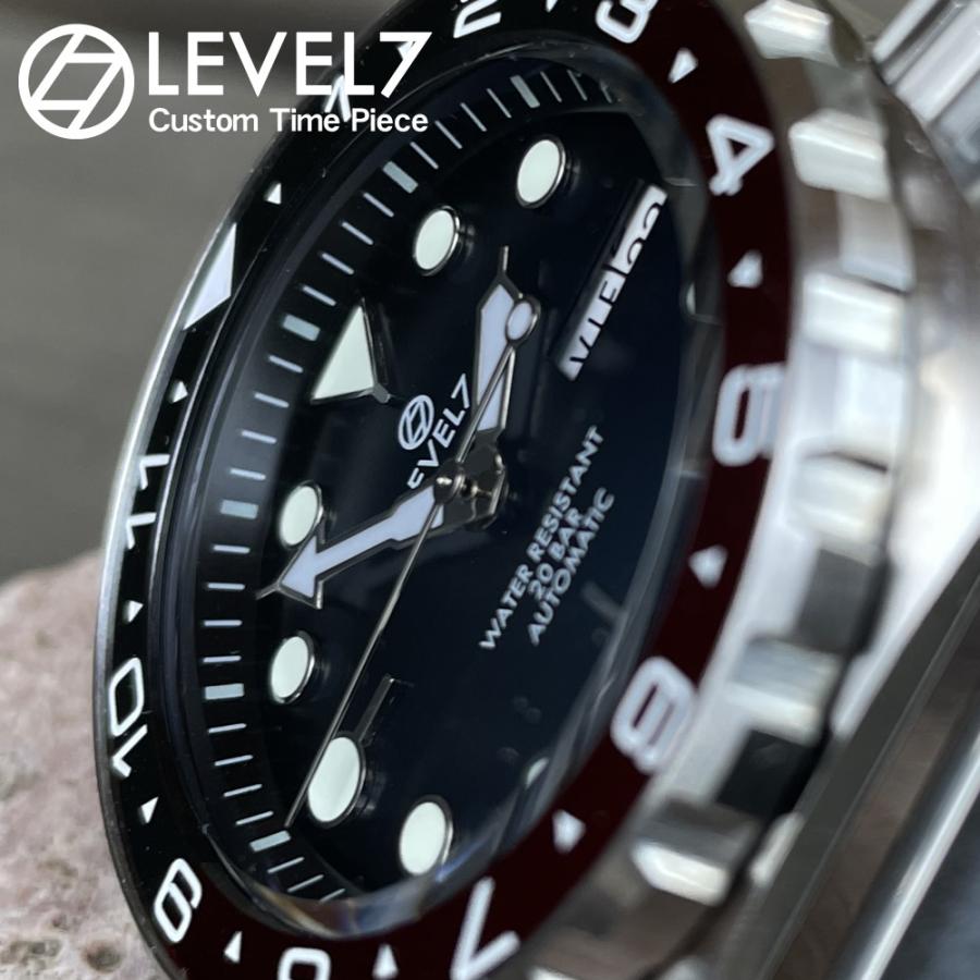 日本製 ハンドメイドの腕時計 20気圧防水 自動巻き SEIKO NH36 サファイアダブルドーム風防 316Lステンレス 腕時計 LEVEL7の画像