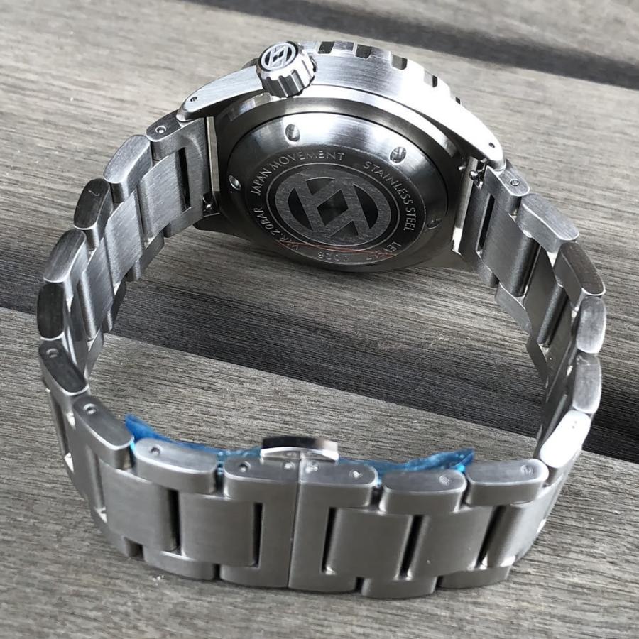 カスタム自在/MOD 自社組立の日本製 メンズウォッチ 20気圧防水 自動巻き SEIKO NH36 316Lステンレス ダイバーズラバーベルト 腕時計 lv1-flf12hbk LEVEL7の画像