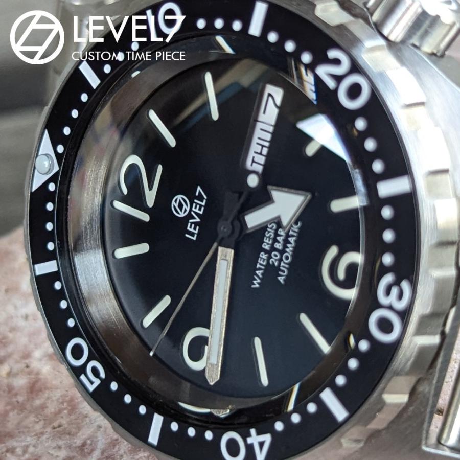 LV1 ARFBK-S-BK 日本製 自社組立の腕時計 20気圧防水 自動巻き SEIKO TMI NH36 サファイア風防 腕時計 LEVEL7の画像