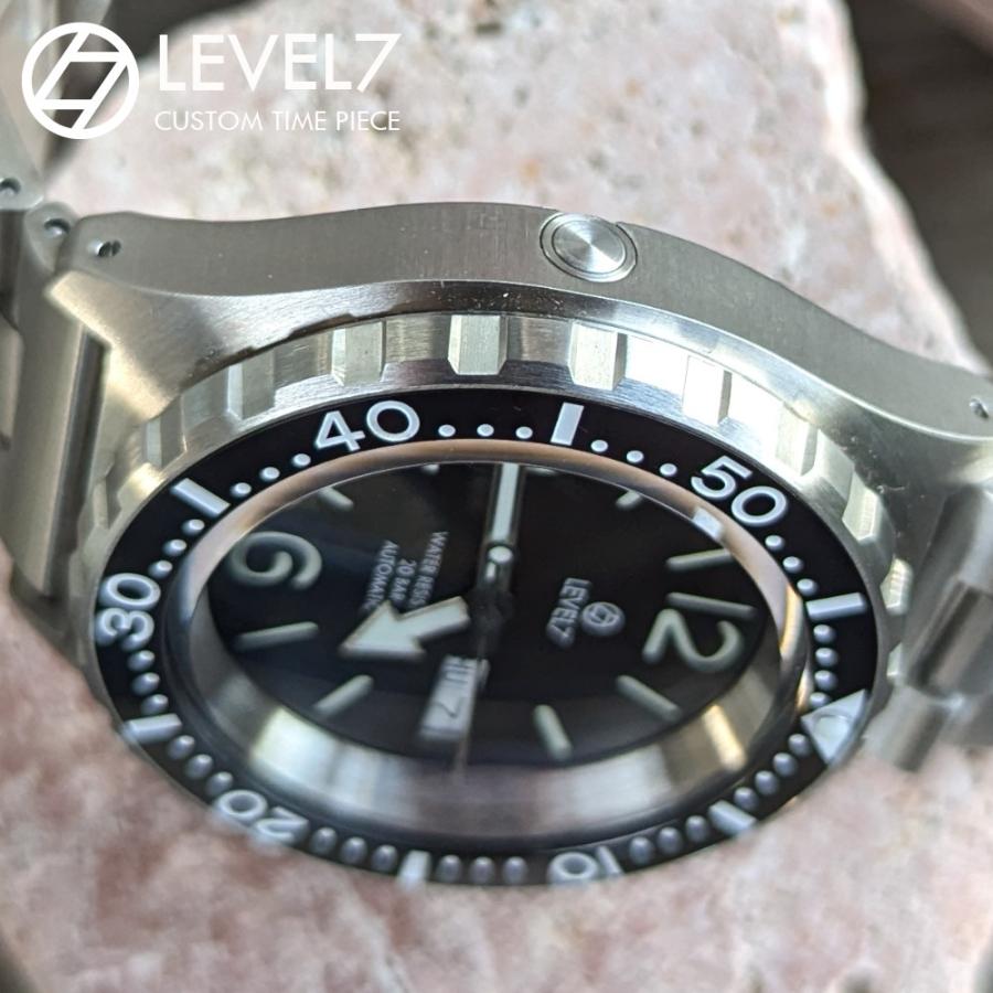 LV1 ARFBK-S-BK 日本製 自社組立の腕時計 20気圧防水 自動巻き SEIKO TMI NH36 サファイア風防 腕時計 LEVEL7の画像