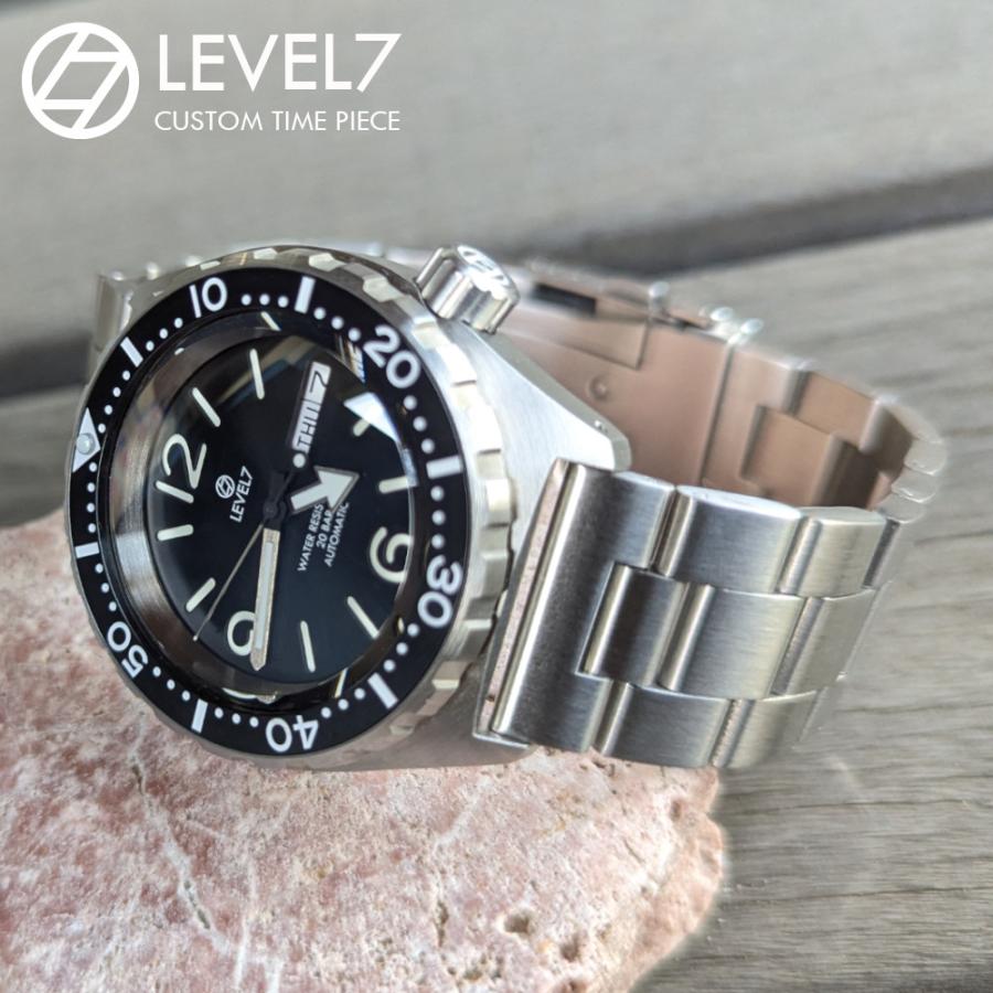LV1 ARFBK-S-BK 日本製 自社組立の腕時計 20気圧防水 自動巻き SEIKO TMI NH36 サファイア風防 腕時計 LEVEL7の画像