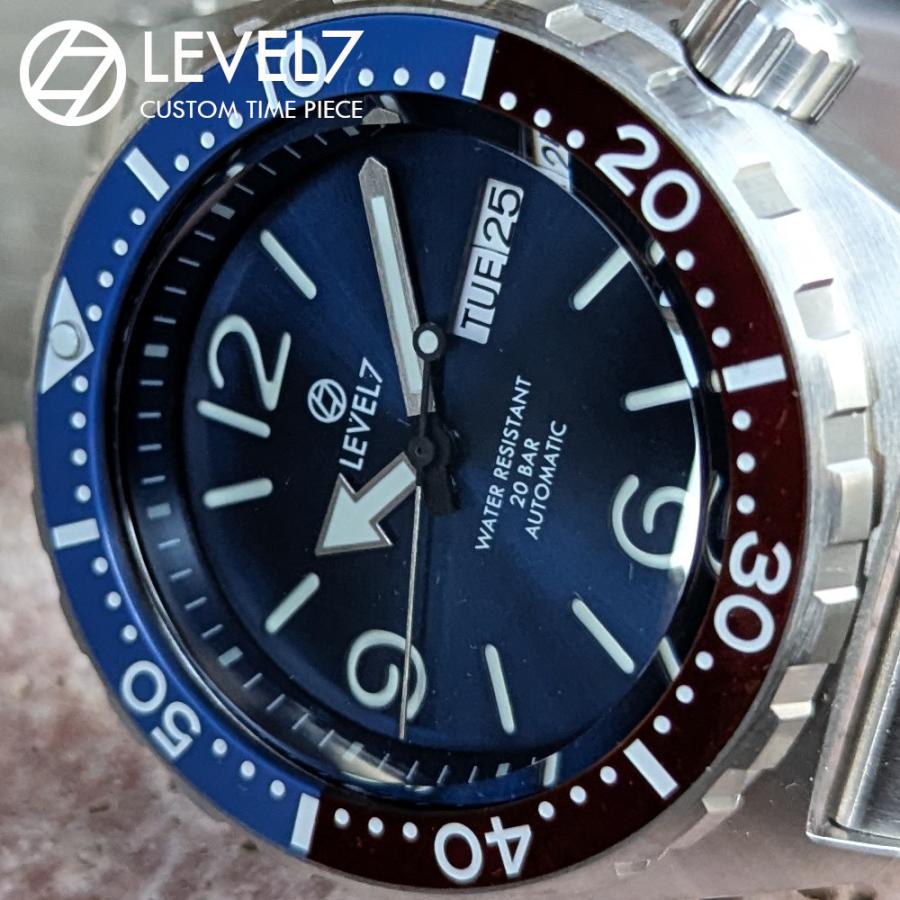 LV1 ARFBL-PEP 日本製 自社組立の腕時計 20気圧防水 自動巻き SEIKOグループ TMI NH36 サファイア風防 腕時計 LEVEL7の画像