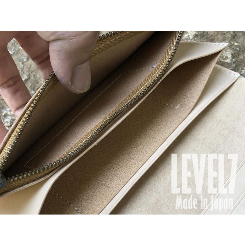 財布 ロングウォレット ヌメ革 ナチュラル ハンドメイド レザー