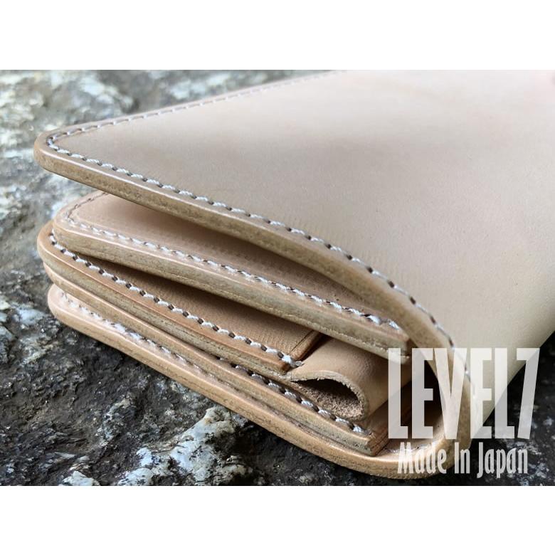 未使用 ナチュラルレザーをふんだんに使用したミドルウォレット ハンドメイド 未使用 ナチュラルレザーをふんだんに使用したミドルウォレット