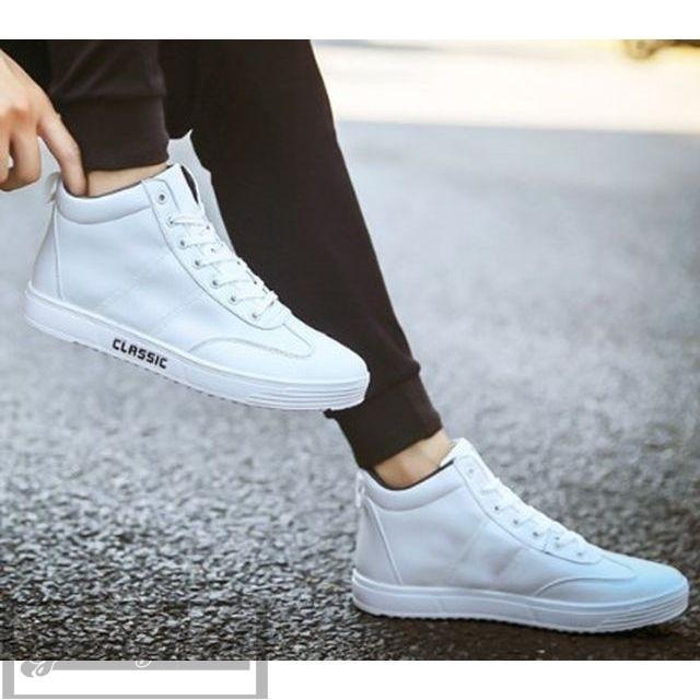 メンズ スニーカー ハイカット 編みあげ 靴 ジョギング 原宿系 ｂ系 韓国 B0915 Eclas 通販 Yahoo ショッピング