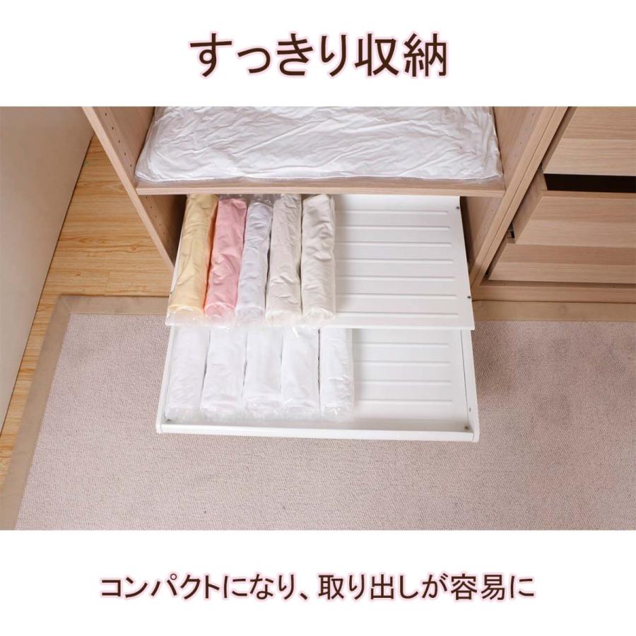 手巻き 圧縮袋 50×35 7枚セット 衣類 洋服 収納袋 手動 バッグ 防ダニ 