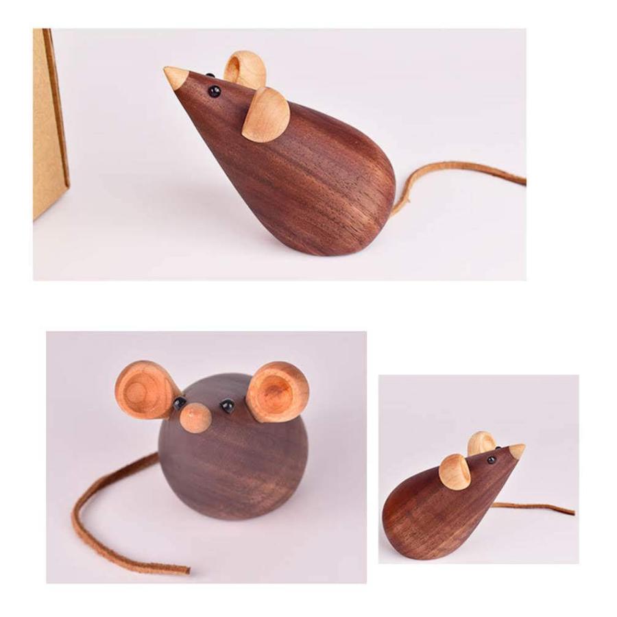 ネズミ　ねこ　陶器　オブジェ　置物　インテリア　工芸品　美術品　A2714 置き物 木製 猫 & ねずみ インテリア 人形 雑貨 オブジェ 動物