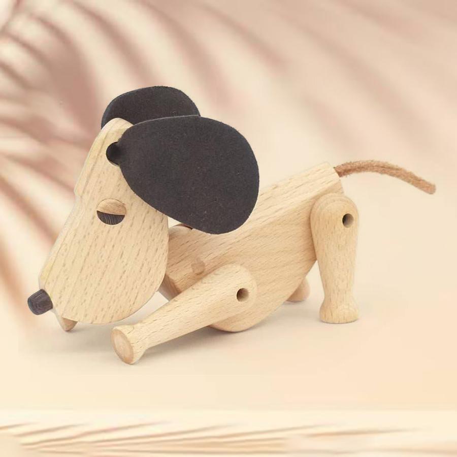 置き物 木製 犬 インテリア 人形 雑貨 オブジェ 動物 イヌ 北欧