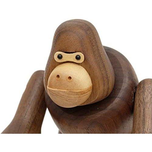 置き物 木製 ゴリラ ウォルナット＆メープル 人形 インテリア 雑貨