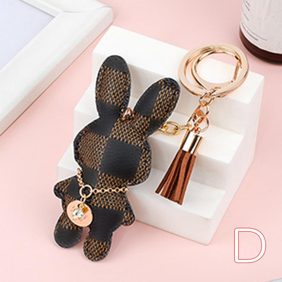 キー ホルダー うさぎ ナスカン チェーン ダブル リング ストラップ