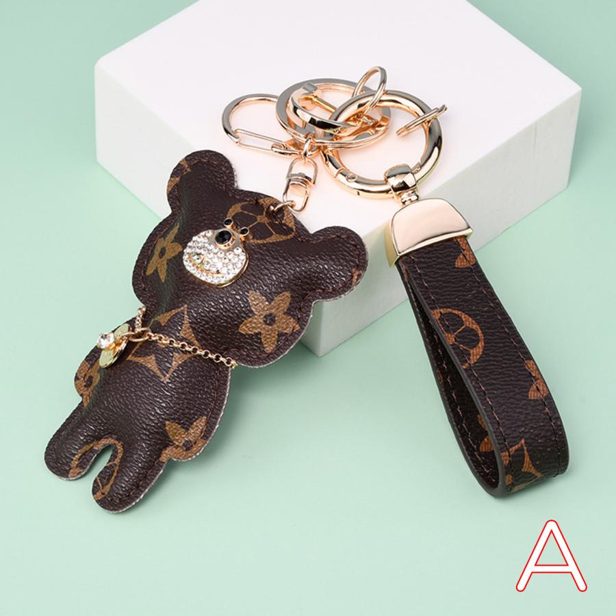 キー ホルダー くま ボンボン無し ナスカンナスカン チェーン ダブル