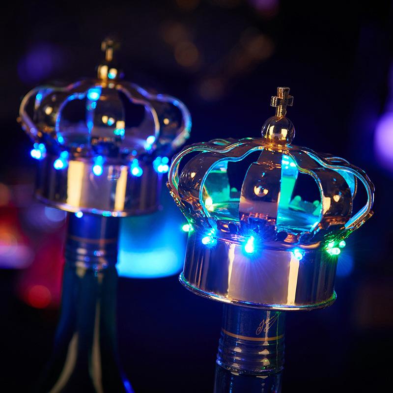 LED ボトル キャップ 王冠型 2Pセット 幻想的 光る パーティー イベント バー 用品 ホストクラブ シャンパン ワイン 充電式｜goodz-store｜07