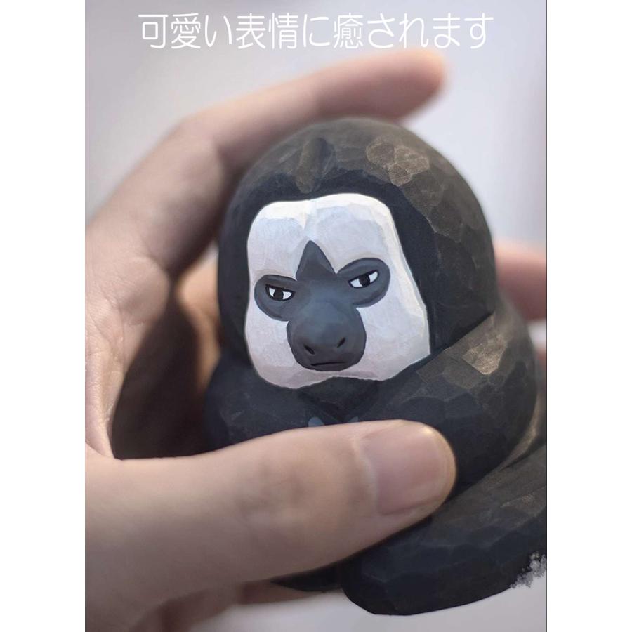 置き物 木製 シロガオサキ Shirogao Saki サル 猿 インテリア 人形