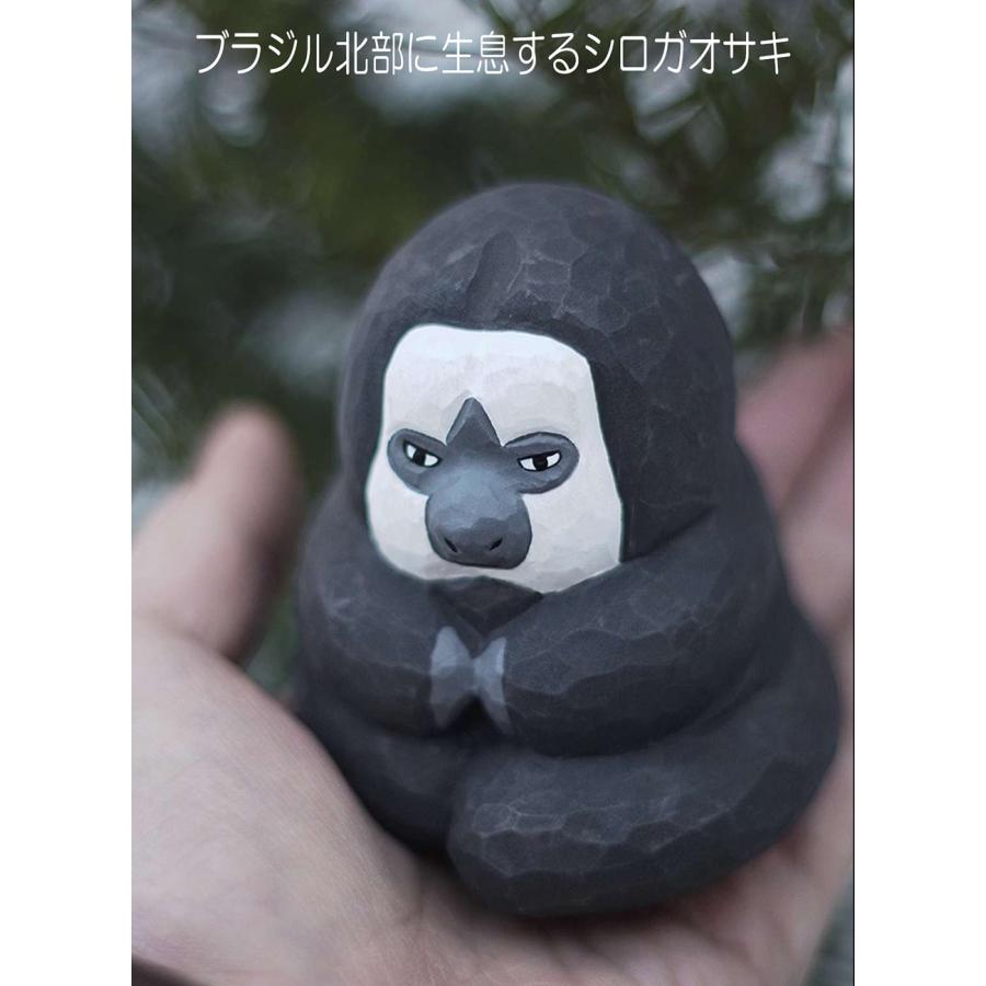 置き物 木製 シロガオサキ Shirogao Saki サル 猿 インテリア 人形