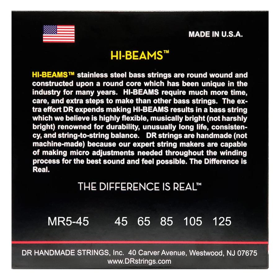 ベース (未使用・未開封品) DR ベース弦 5弦 HI-BEAM 45-65-85-