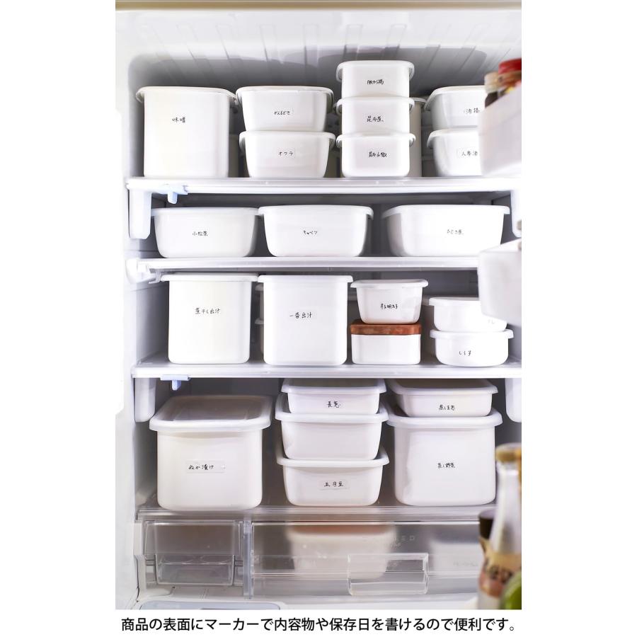 野田琺瑯(Nodahoro) 保存容器 ホーロー 耐熱 角型 レクタングル 深型 S