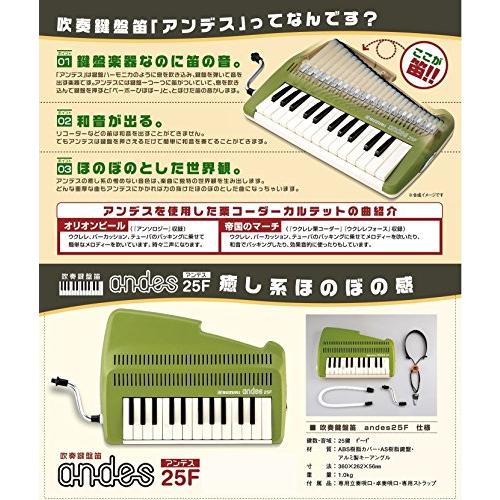 SUZUKI スズキ 鍵盤リコーダー アンデス andes 25F 鍵盤楽器なのに笛の音 和音も奏でられる鍵盤リコーダー グリーン｜goodzero｜05