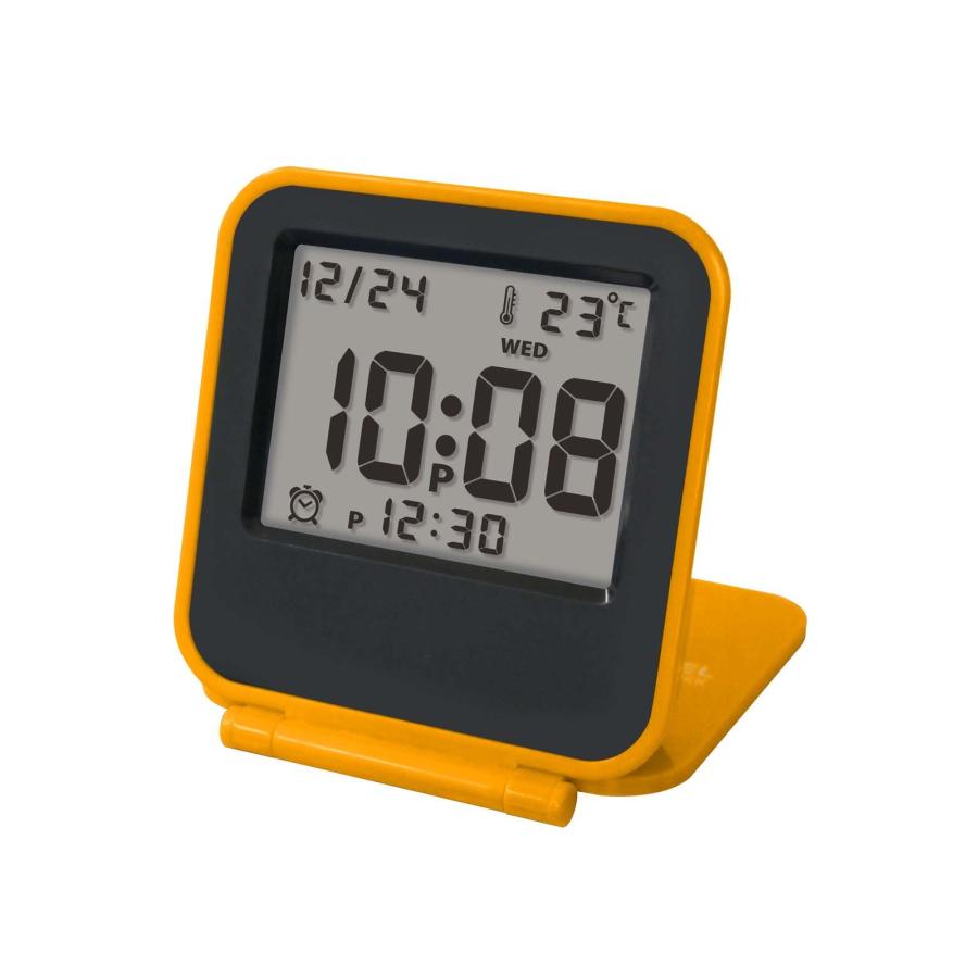 コペさま 誠時(セイジ) 目覚まし時計 Coppet Orange 温度計付 コペ LCD トラベル