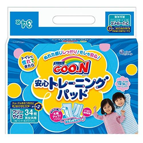 トレーニングパッド フリーサイズ】グーン 安心トレーニング 34枚 37cm