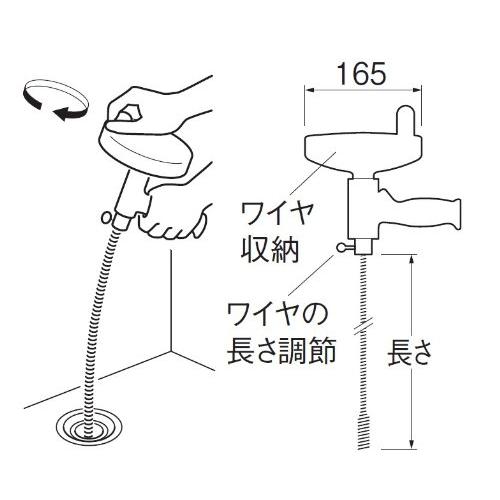 SANEI 手回し式パイプクリーナー 5メートル PR802S-5M｜goodzero｜03