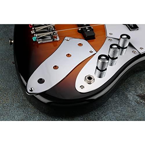 Musiclily 4穴 ジャズベースJB用コントロールプレート、クロム : GOOD