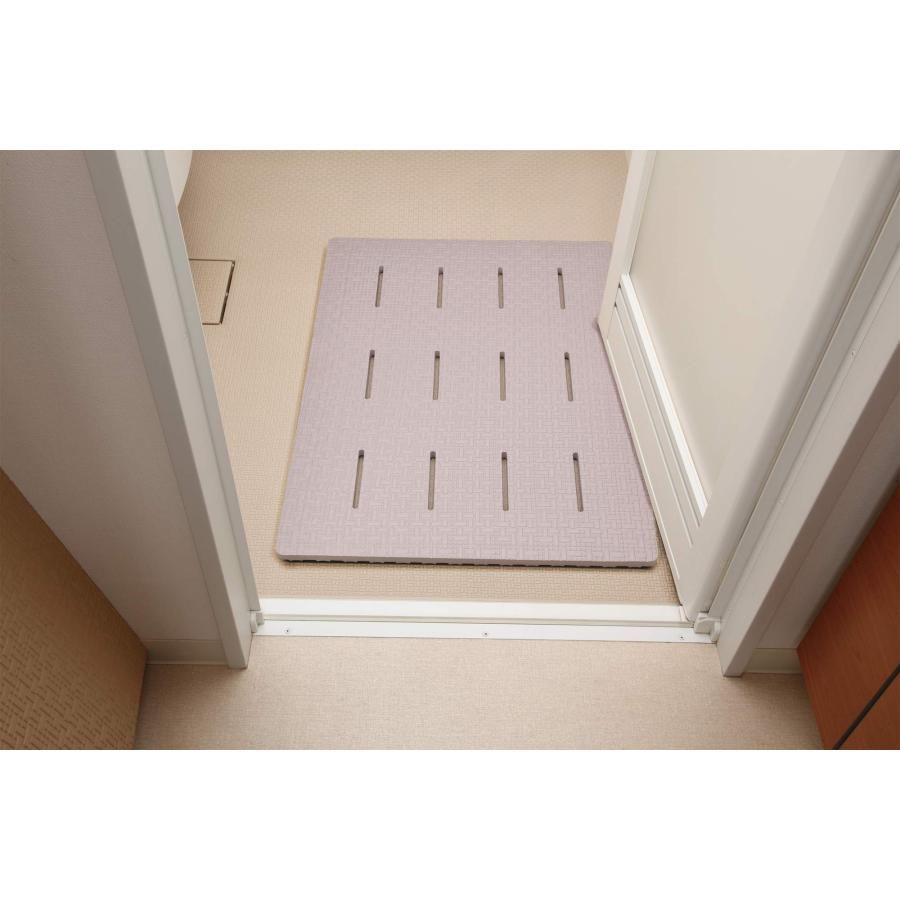 東和産業 薄型ラバーマット グレー 約85×60cm(厚さ1.4cm) 段差が気に